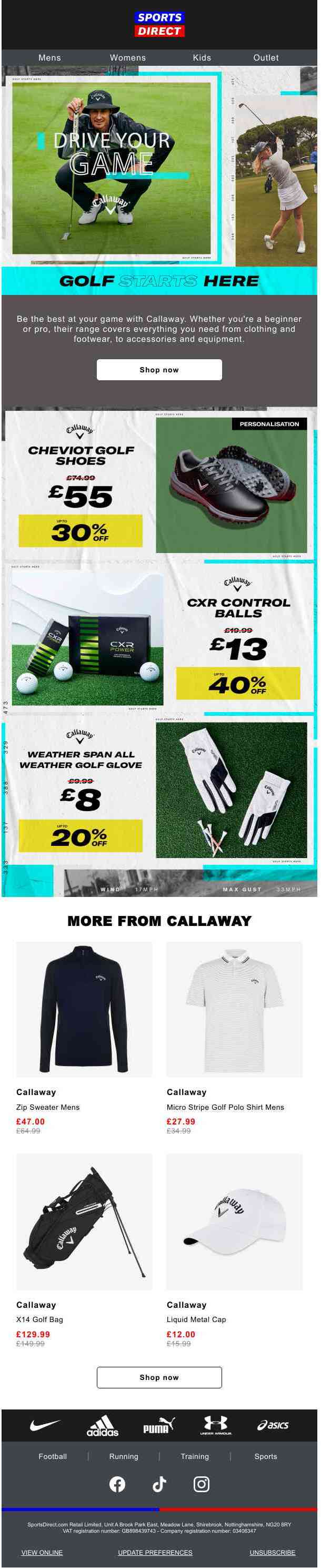 Step onto the green with Callaway 🏌️