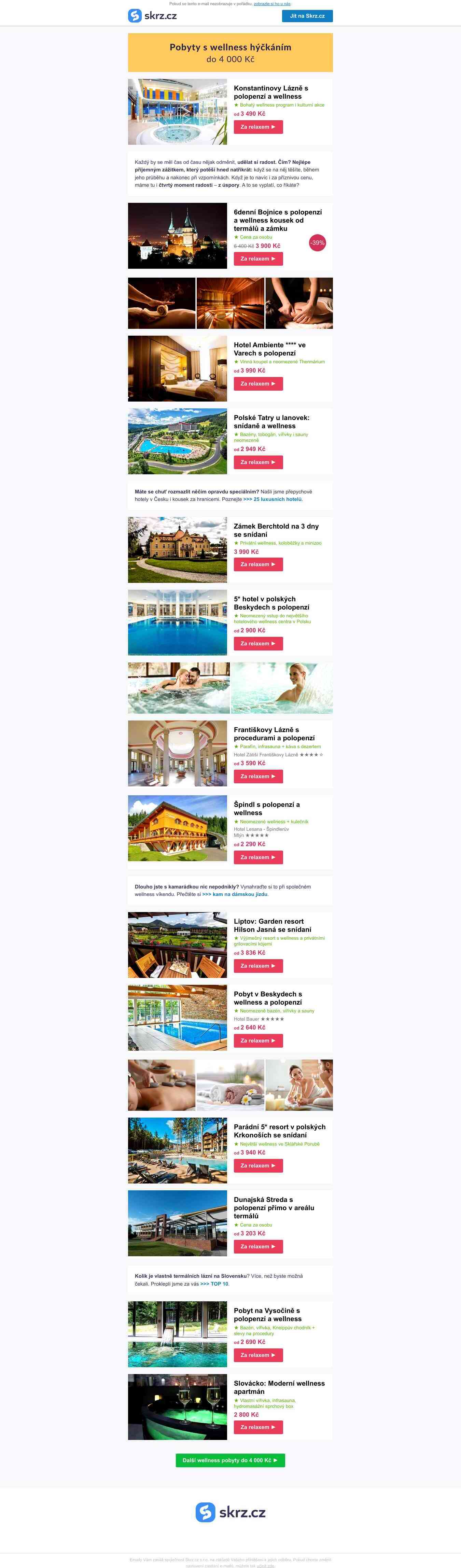 Do 4 000 Kč 🌿 6denní Bojnice,
 hotel s největším wellness v Polsku i
 české krásy ►