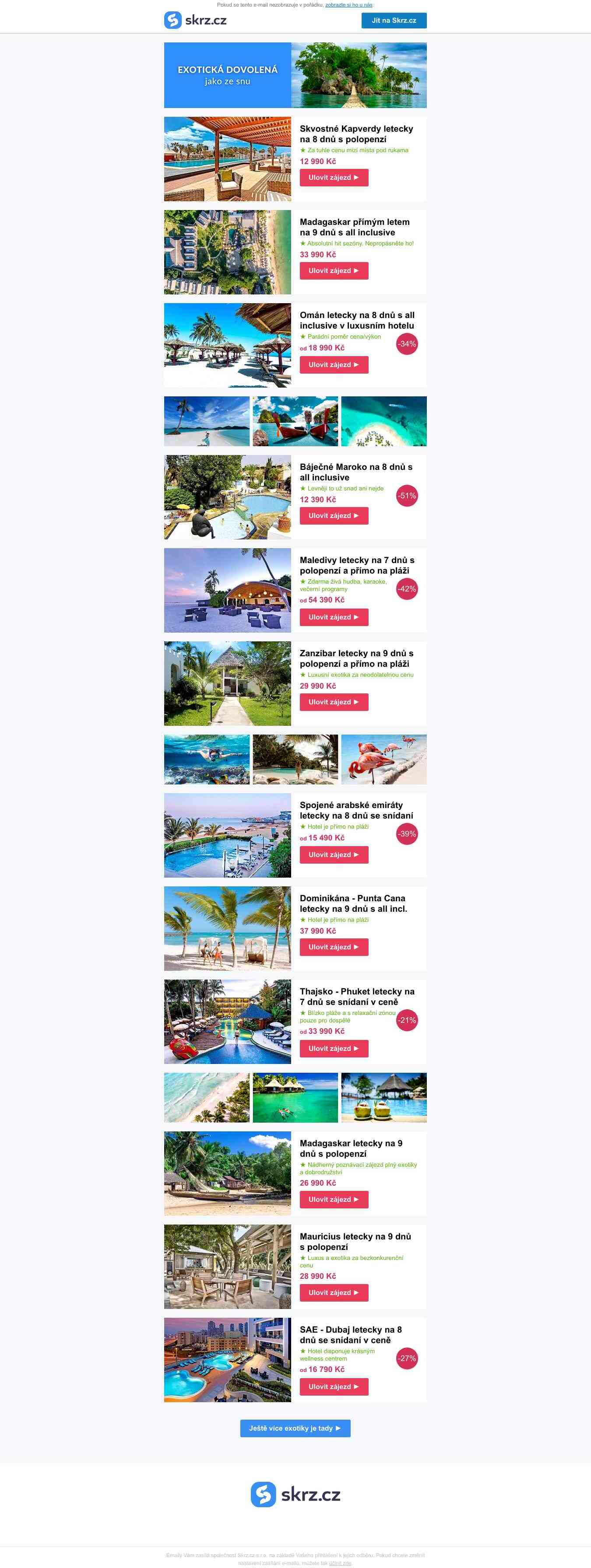 Kapverdy či Maroko od 12 390
 Kč 🏖🌴 Omrkněte zájezdy do
 tropických rájů ►