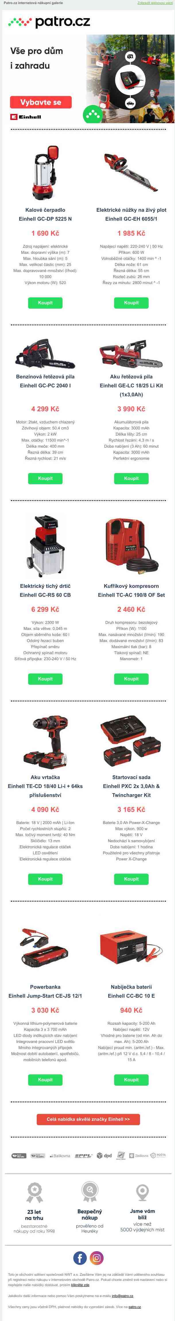 🪓Vše pro dům i zahradu >> s kvalitním vybavením Einhell 😎