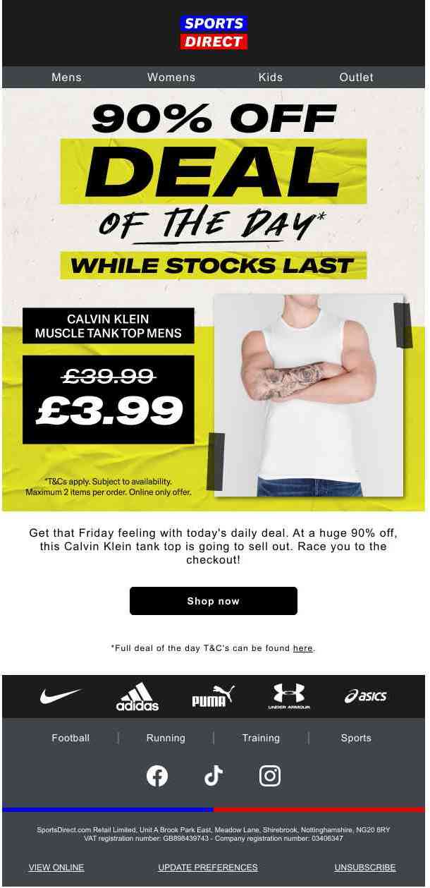 📢 90% OFF Calvin Klein Vest. GO GO GO