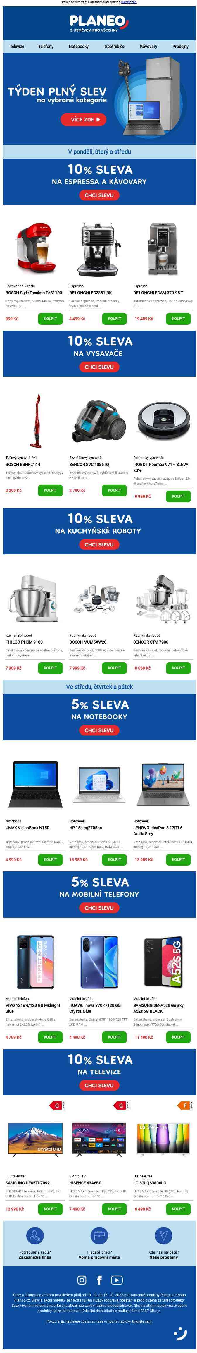 Týden plný slev se slevami až 10 %
