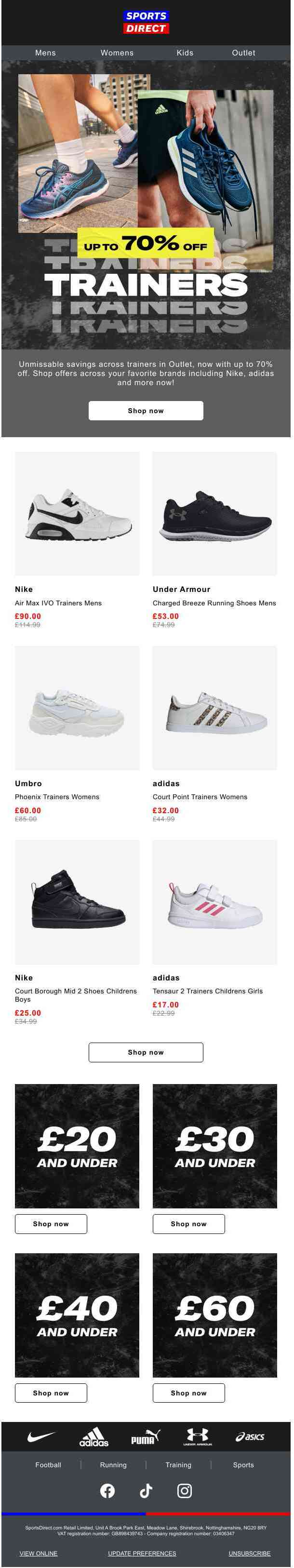 Open for up to 70% off Trainers 👟