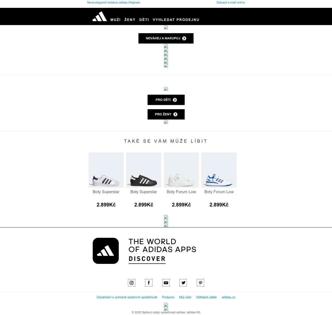 Retro styl adidas Originals.
