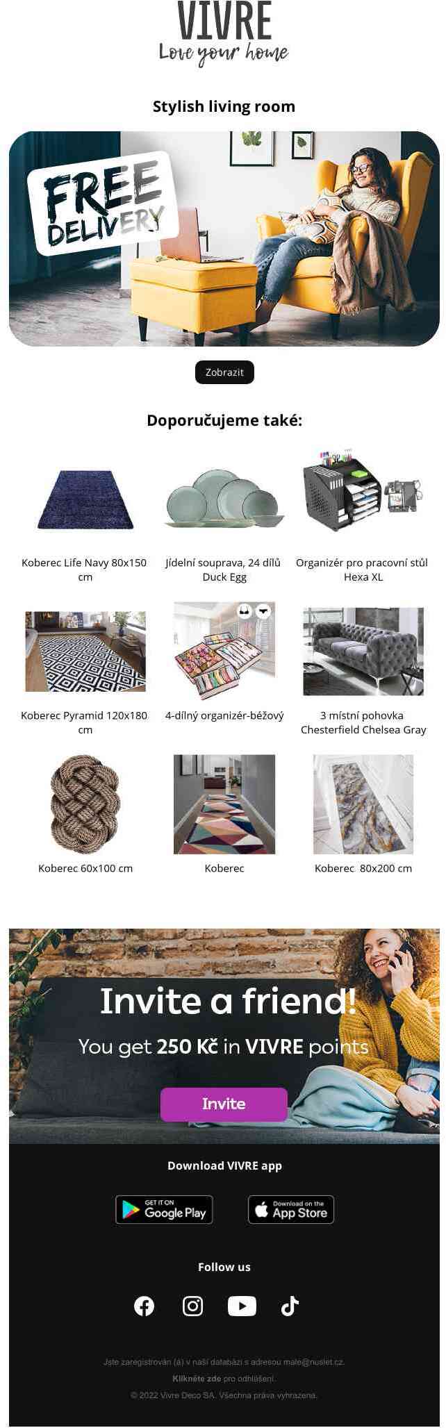 You have free delivery on the Stylish living room collection! Love Your
 Home ❤️