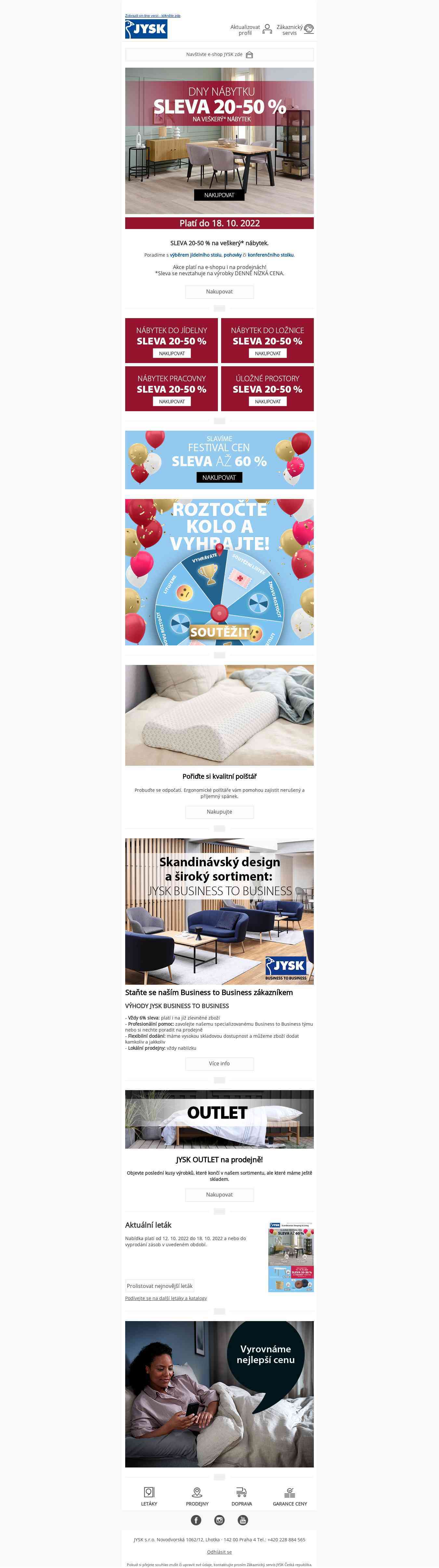 SLEVA 20-50 % NA VEŠKERÝ NÁBYTEK
