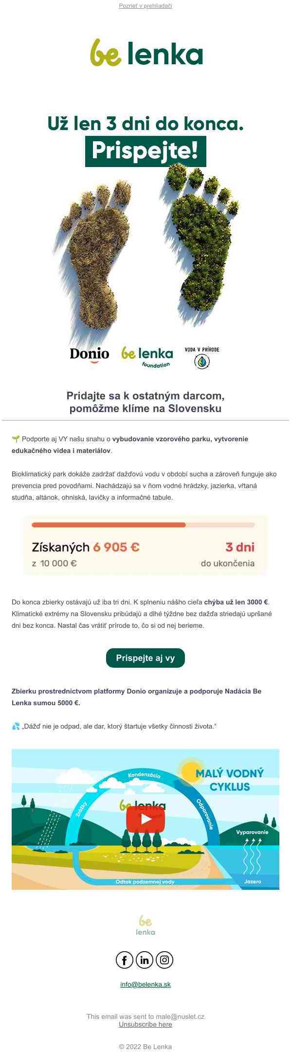 ⏳ 🌱 Konajme teraz. Podporte našu zbierku