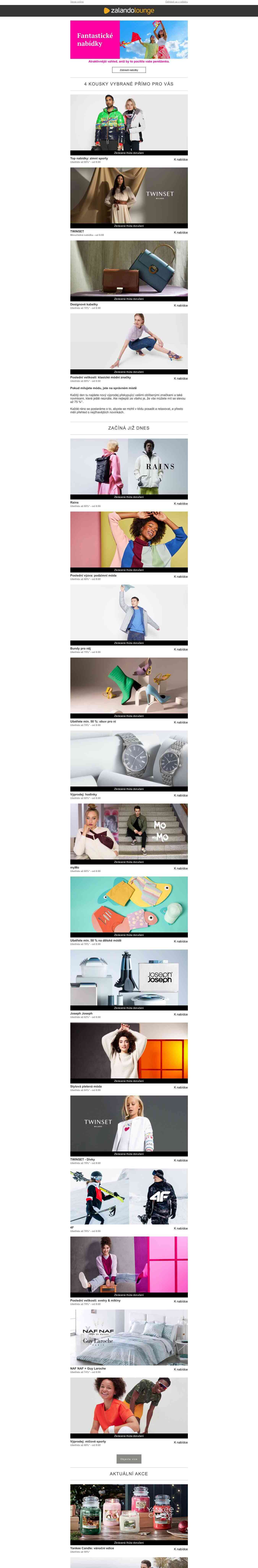 Čeká na vás TWINSET, Rains, myMo a další Fantastické nabídky 🎉