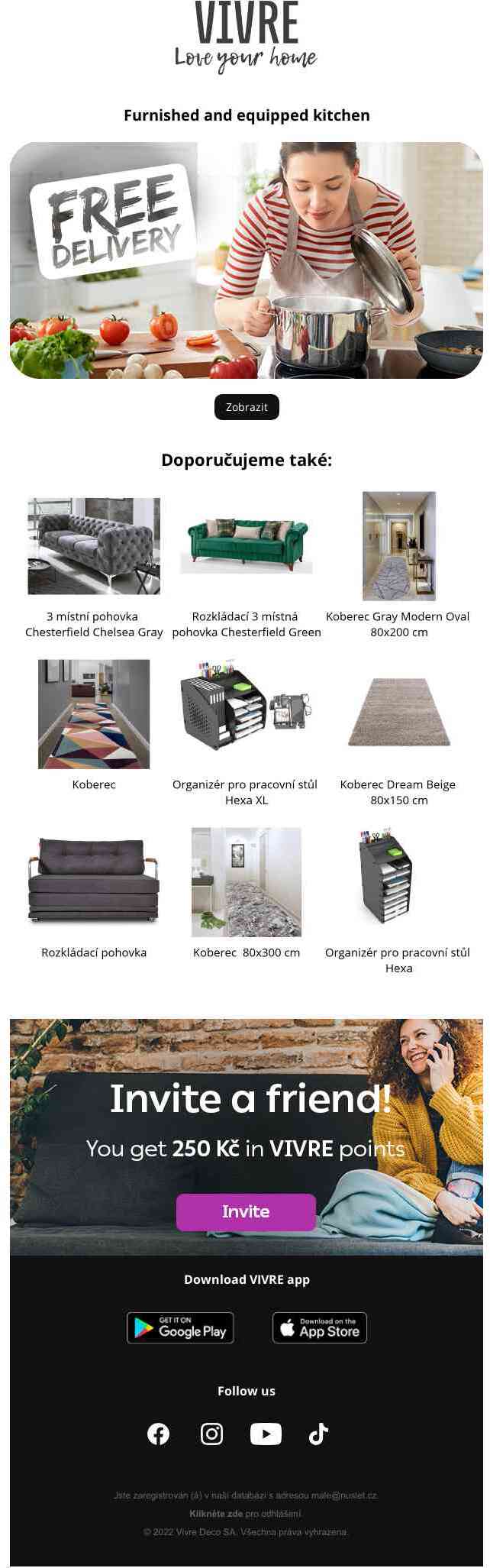 Today you have free delivery on the Furnished and equipped kitchen
 collection. Love Your Home ❤️