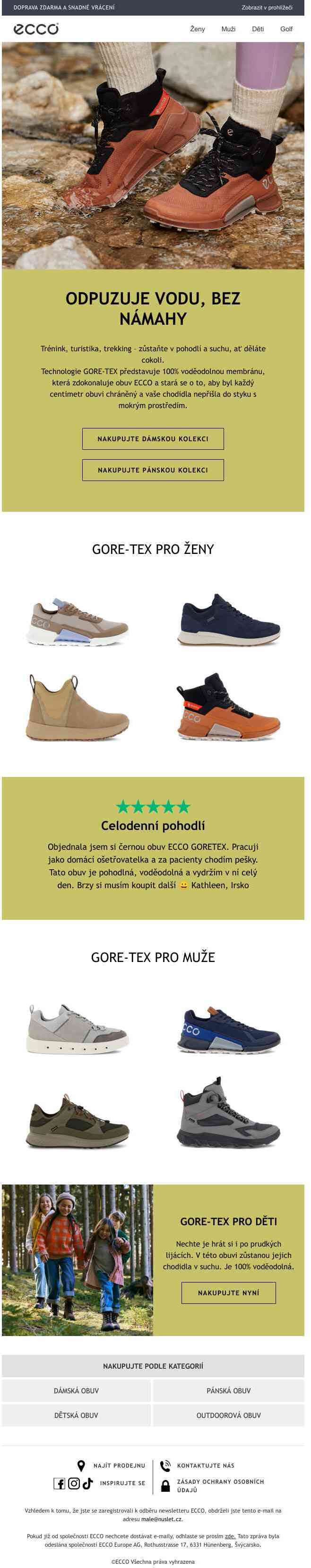 Zůstaňte aktivní s technologií GORE-TEX