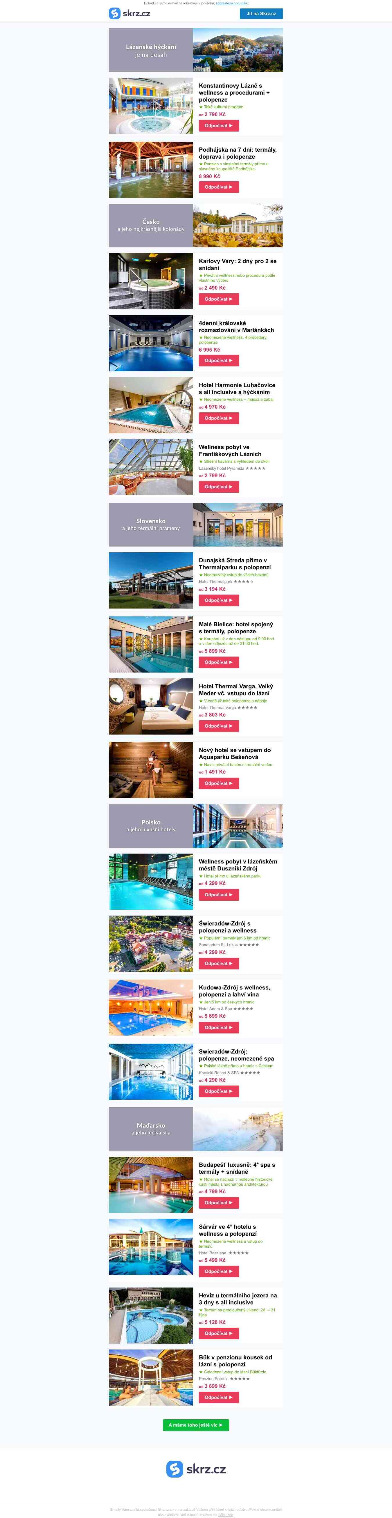 Vary už za 2 490 Kč pro 2
 ⛲ Luhačovice s all inclusive i
 perličky termálních pramenů ►