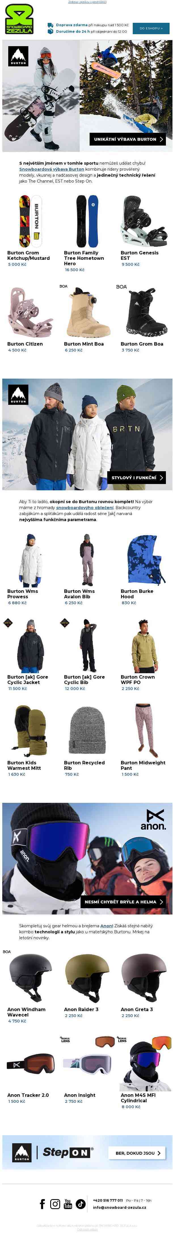 V masivní kolekci Burton si určitě vybereš!