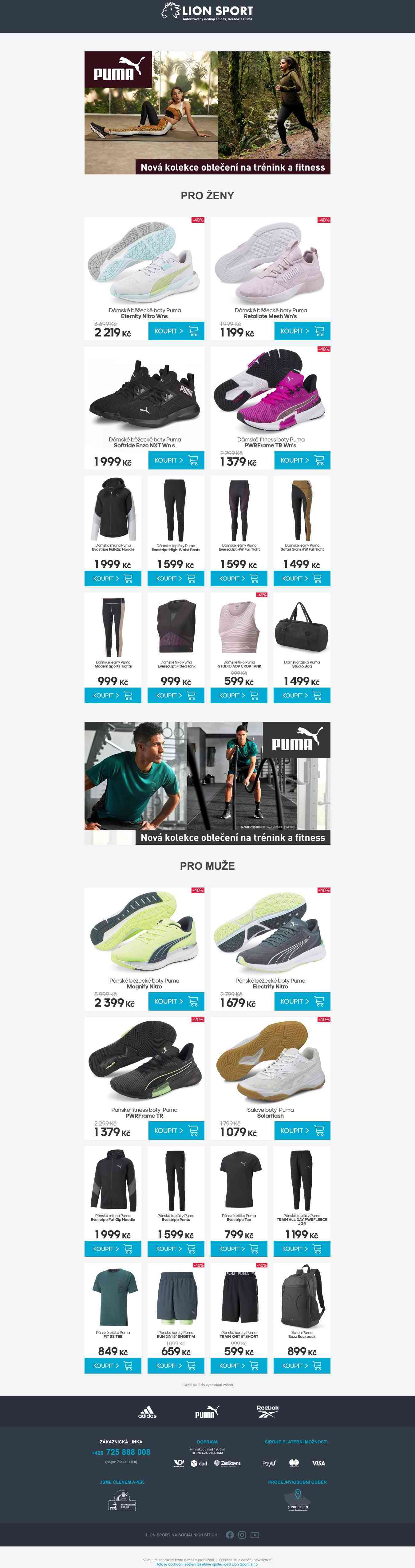 PUMA - nová kolekce oblečení na trénink a fitness