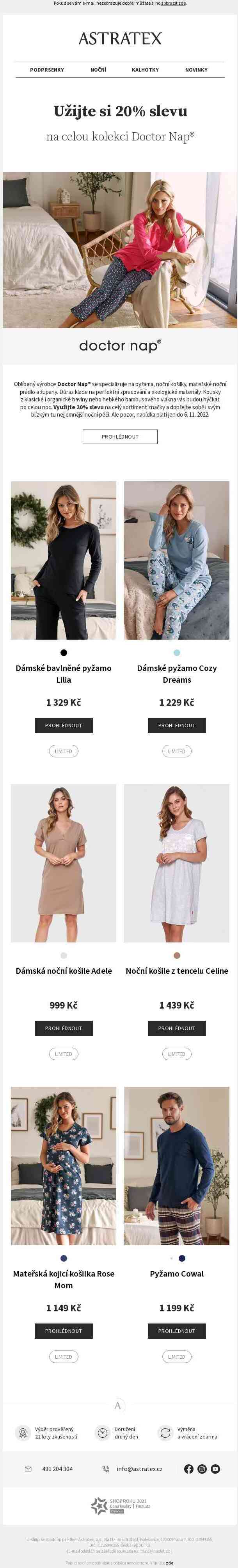 20% sleva na oblíbenou značku čeká na vás.