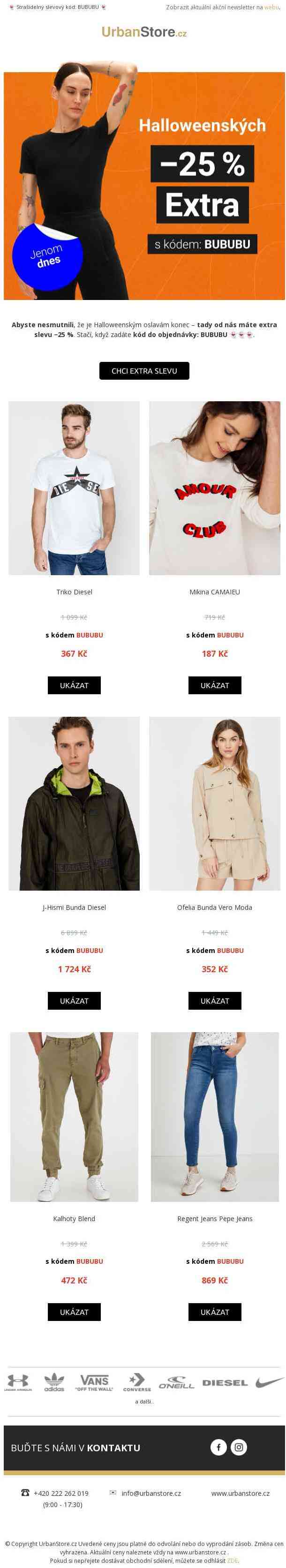 Halloween EXTRA? Ano EXTRA −25 %!