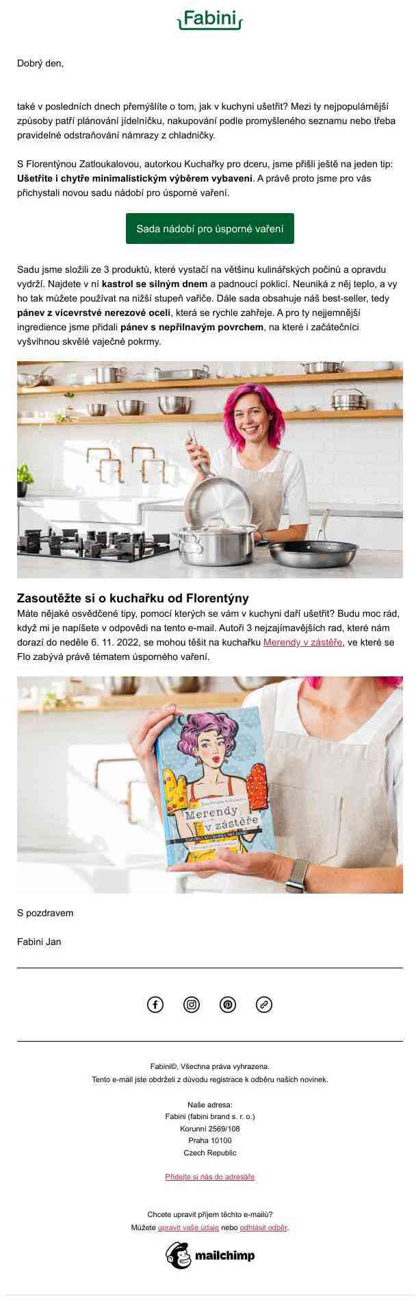 Vařte úsporně. Nová sada nádobí podle Florentýny