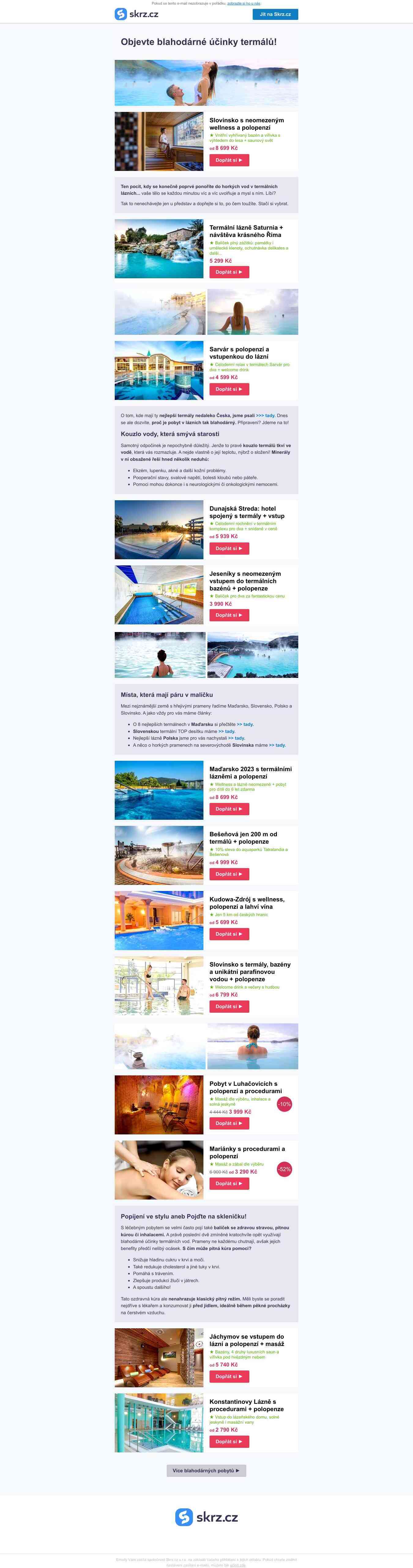 ⛲ Tajemství (termálních) lázní – už od 2 790
 Kč ►