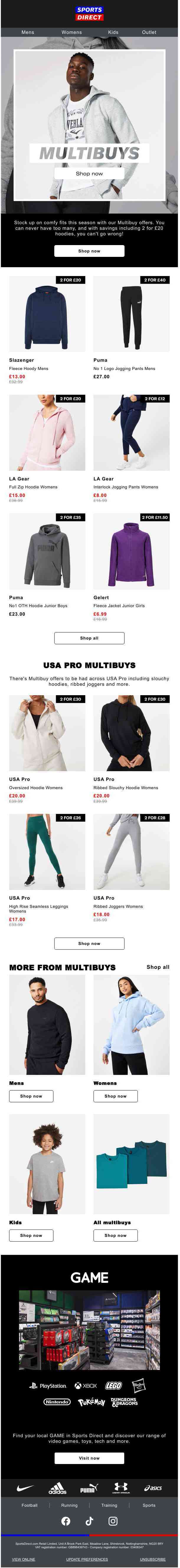 Inside: 2 for £20 Multibuy hoodies 🙌