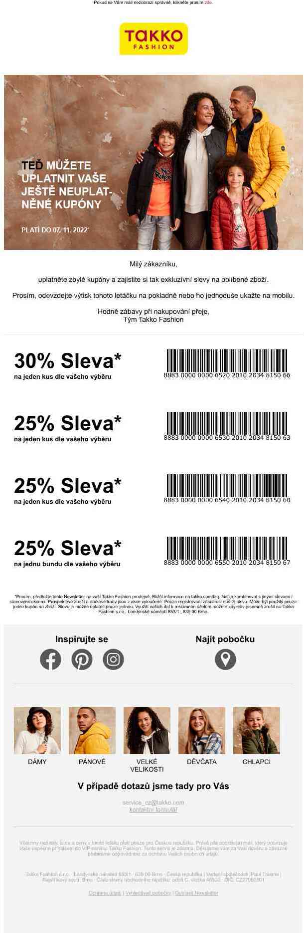 Zbývá jen pár dní! Uplatněte nyní vaše kupóny!