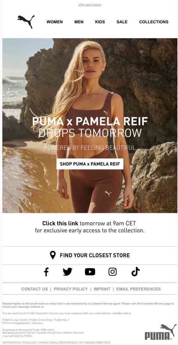 PUMA x Pamela Reif Drops Tomorrow
