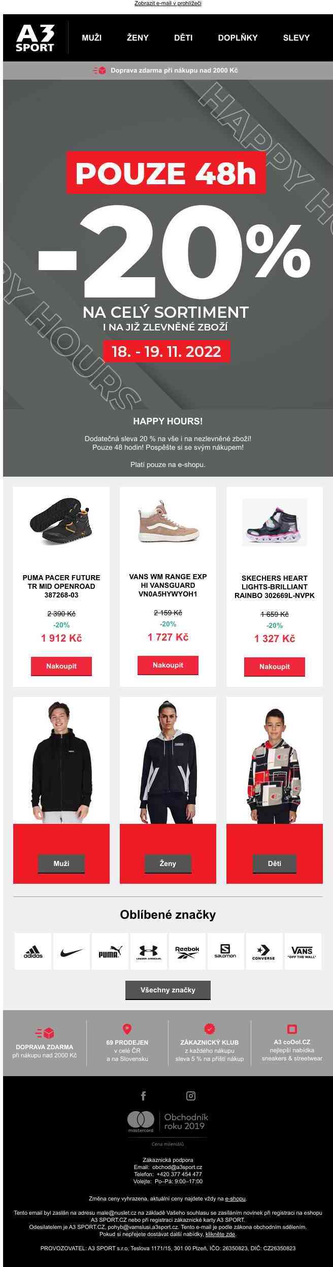 Sleva 20% na vše! Platí pouze 48 hodin!