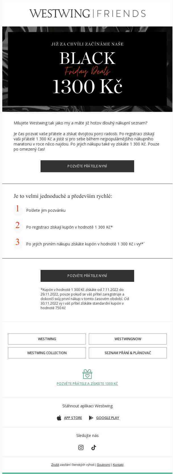 Získejte 1 300 Kč před největším nákupním víkendem roku