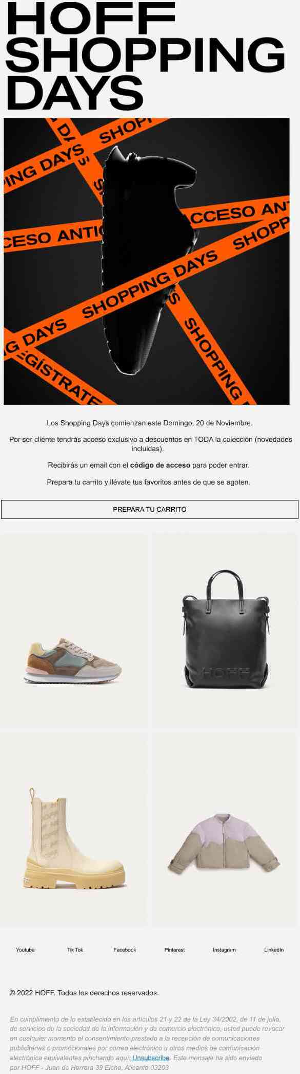 PREPÁRATE PARA LOS SHOPPING DAYS