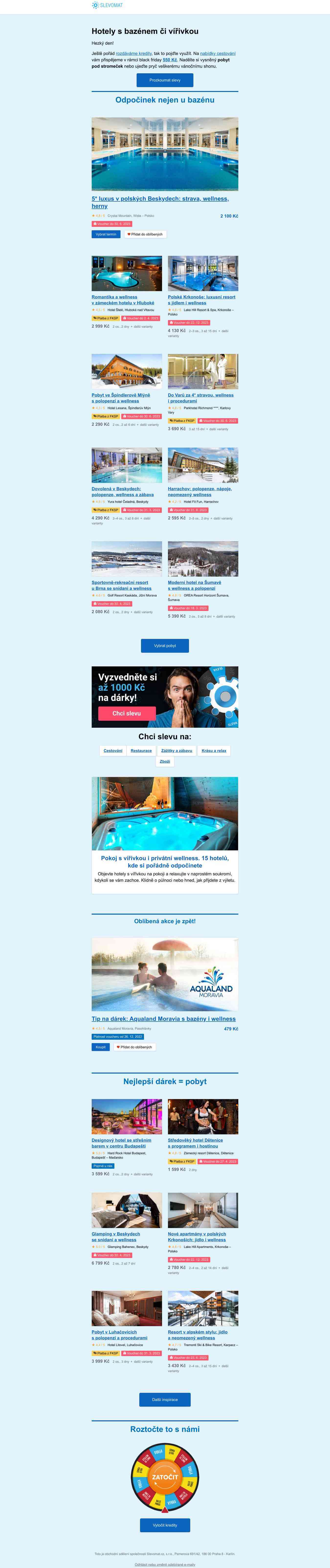Relaxujte ještě před svátky až o 1000 Kč levněji