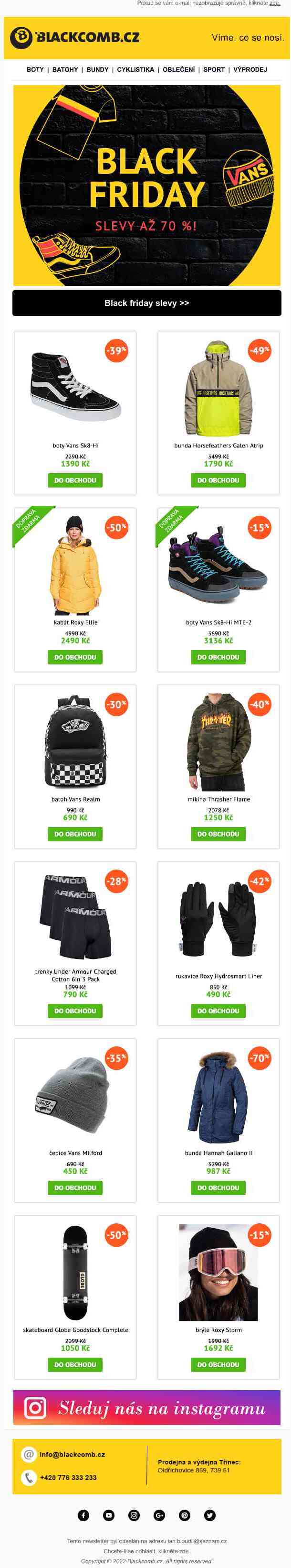 BLACK FRIDAY a hora slev 🔥 Slevy od 15 % téměř na všechno.