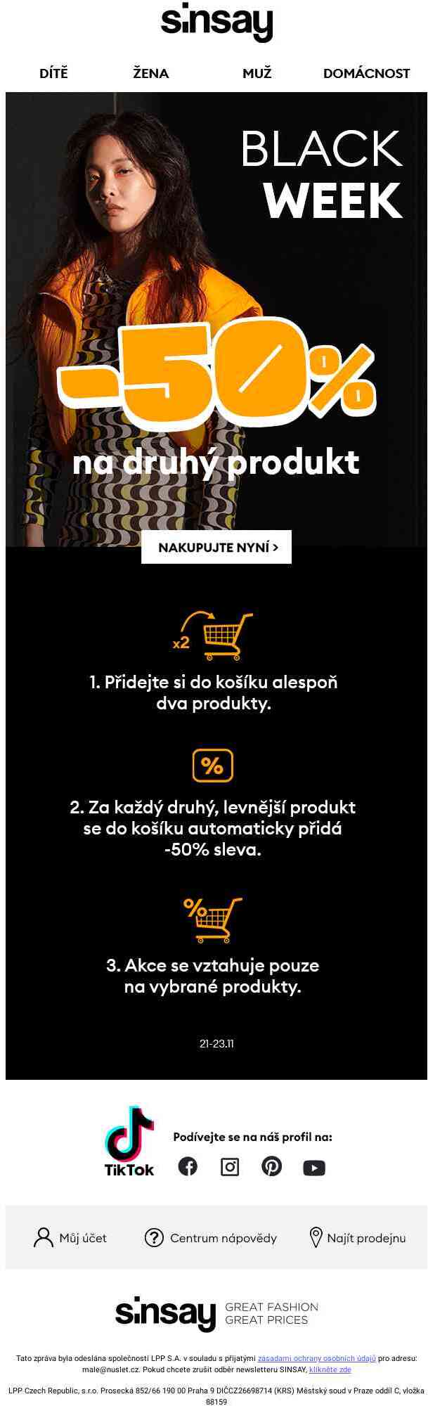-50% na druhý produkt 💸