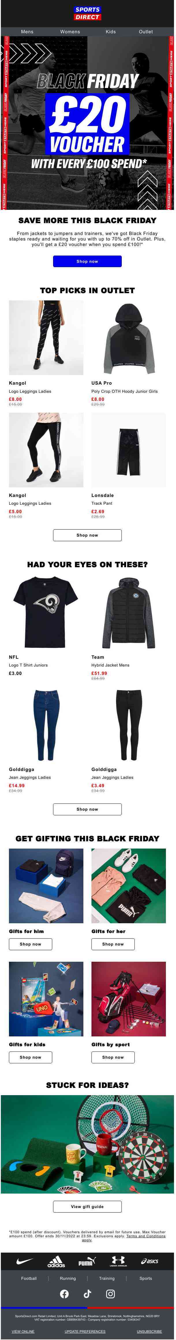 Up to 70% off Outlet + Black Friday £20 Voucher 👀⚡