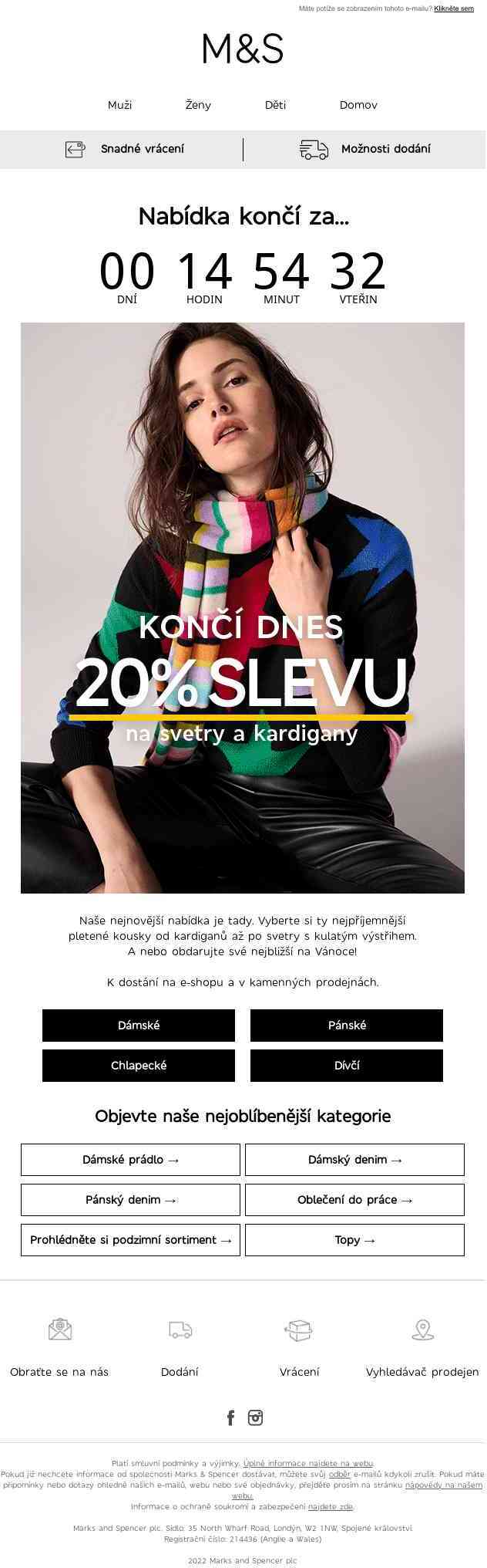 Končí dnes: 20% slevy