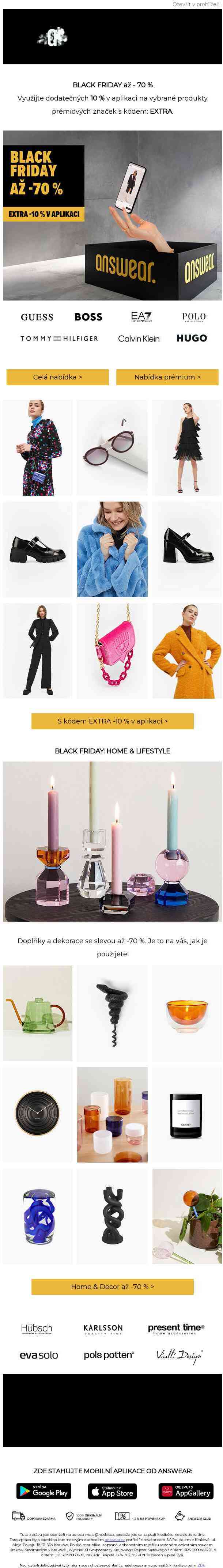 🌟 BLACK FRIDAY AŽ -70 % 🌟