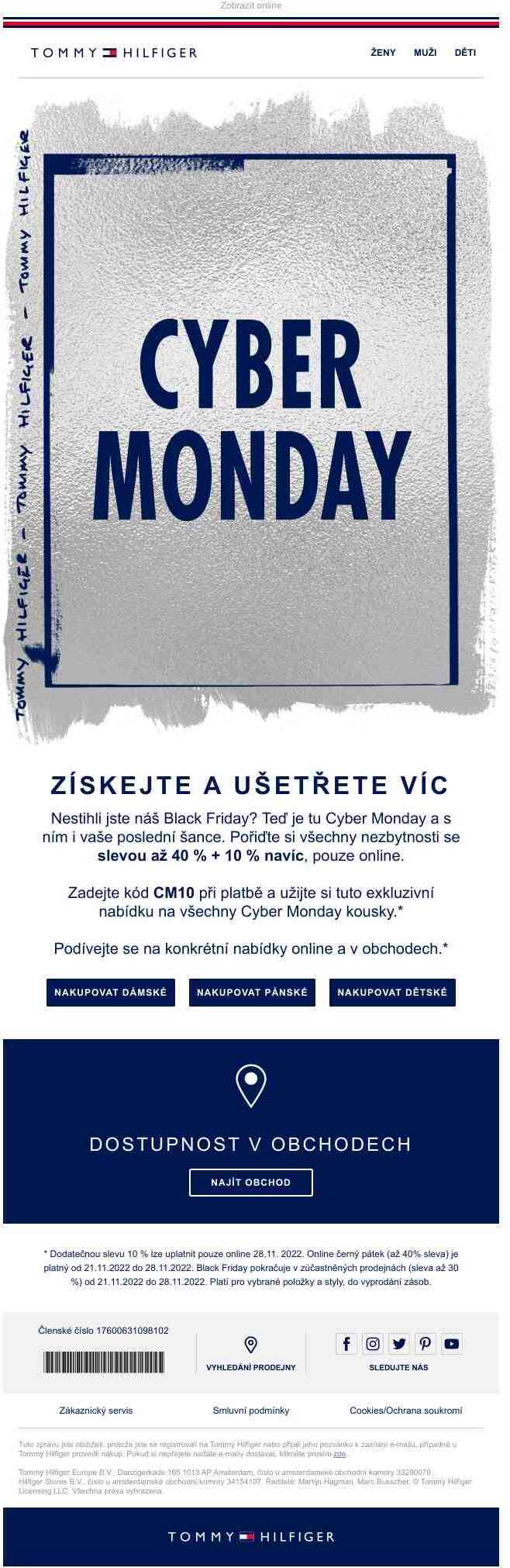 Cyber Monday: Slevy až 40 % + 10 % navíc