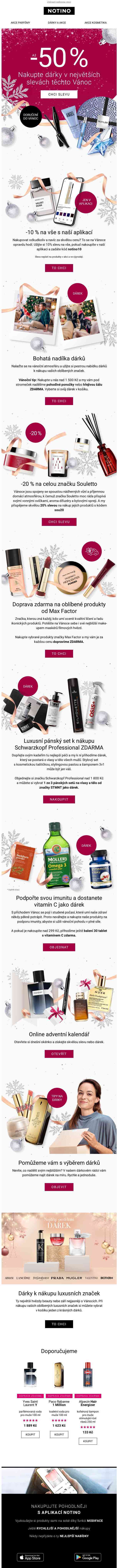 Až -50 %! Nejvyšší čas na největší slevy těchto Vánoc.