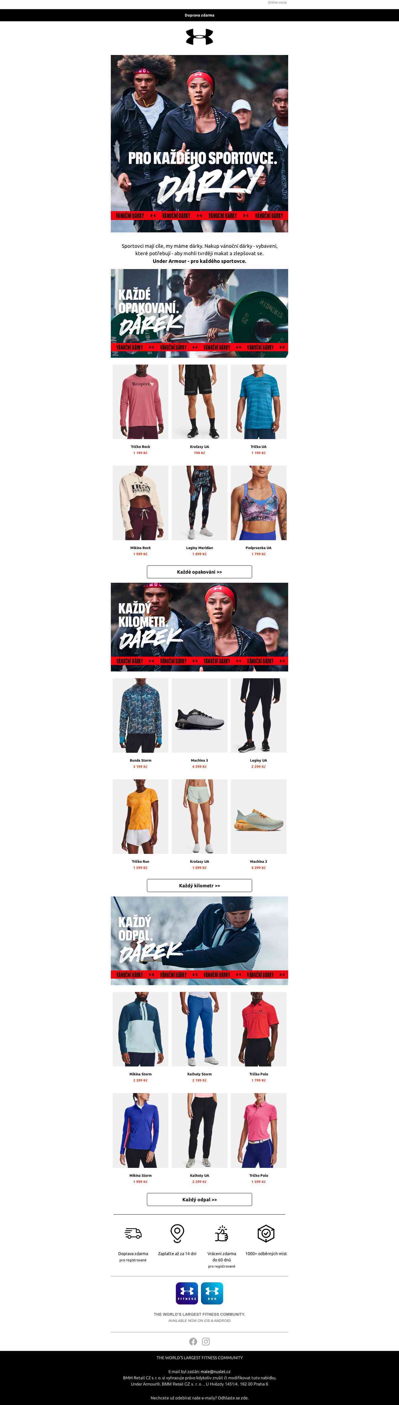 Dárky pro každého sportovce