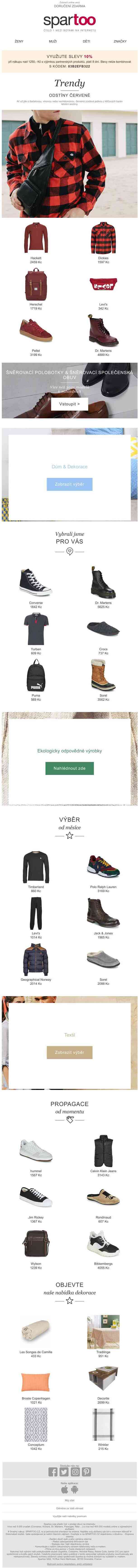 Červený poplach v naší šatně! Doručení zdarma
