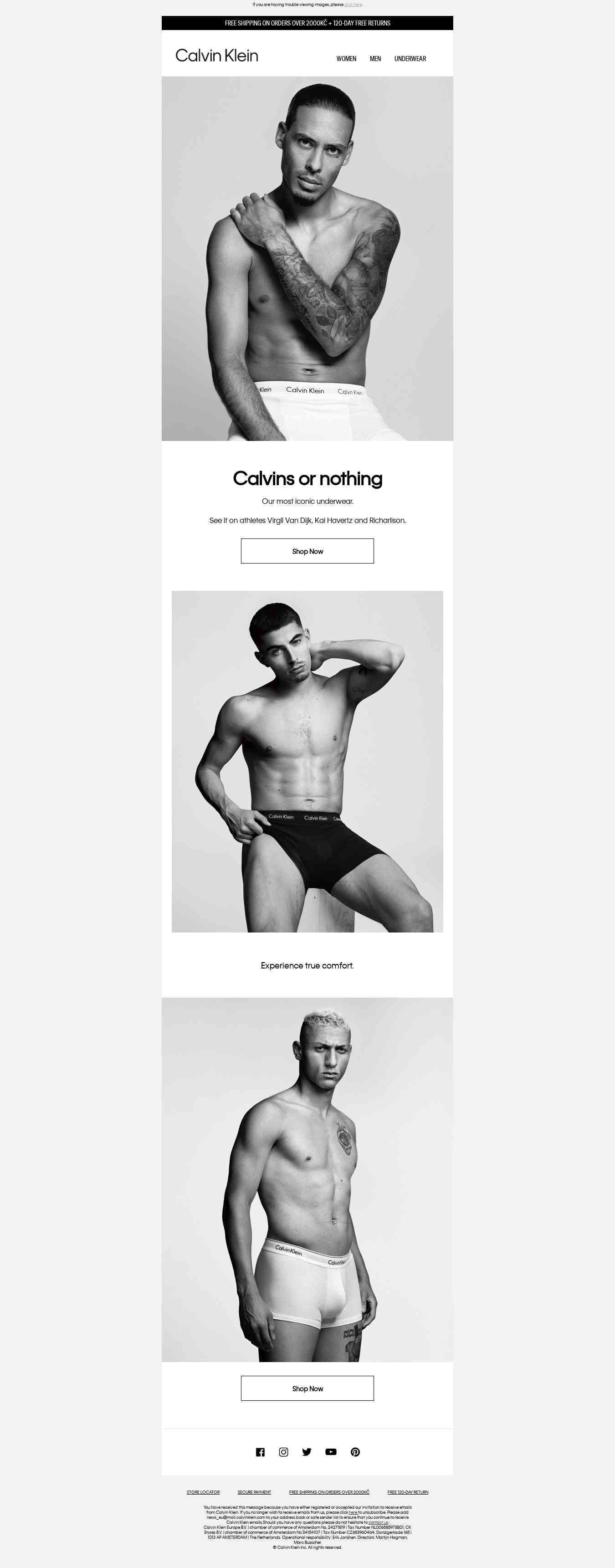Calvins or nothing