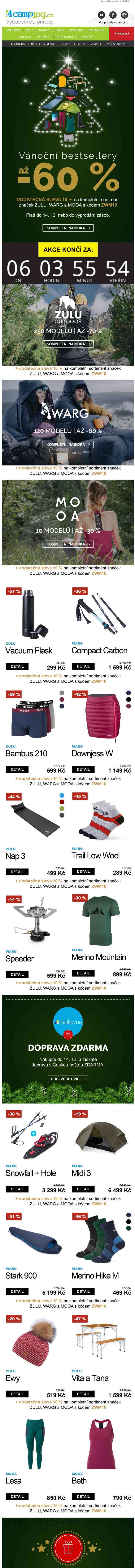 ➡ Vánoční bestsellery - nejžádanější dárky letošních Vánoc ve slevách až 60 % + Doprava zdarma s Českou poštou