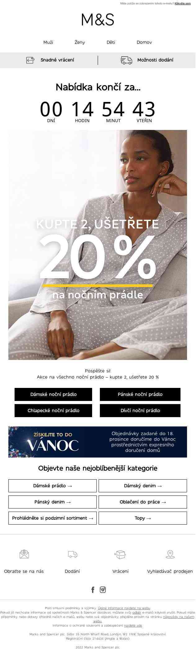 Končí dnes: 20% slevy