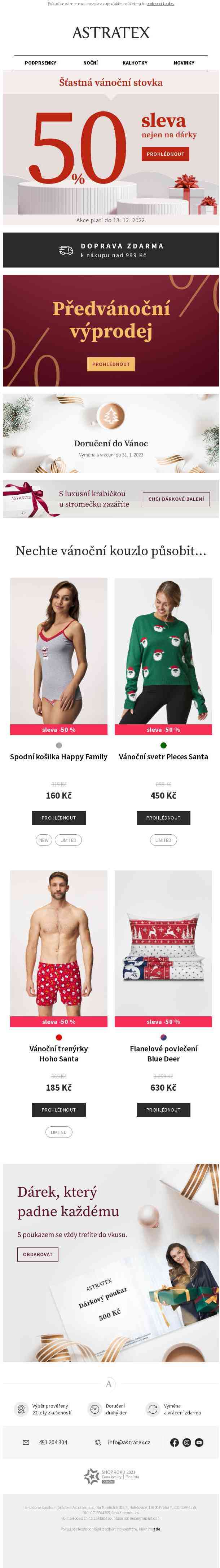 ✨Šťastná vánoční stovka. 50% sleva nejen na dárky✨