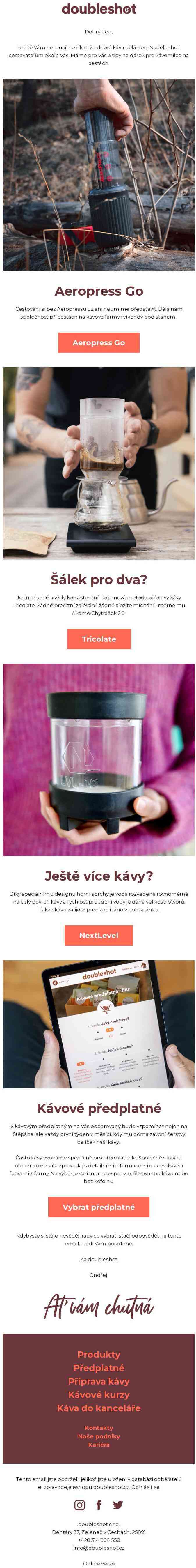Dárek pro kávové cestovatele.