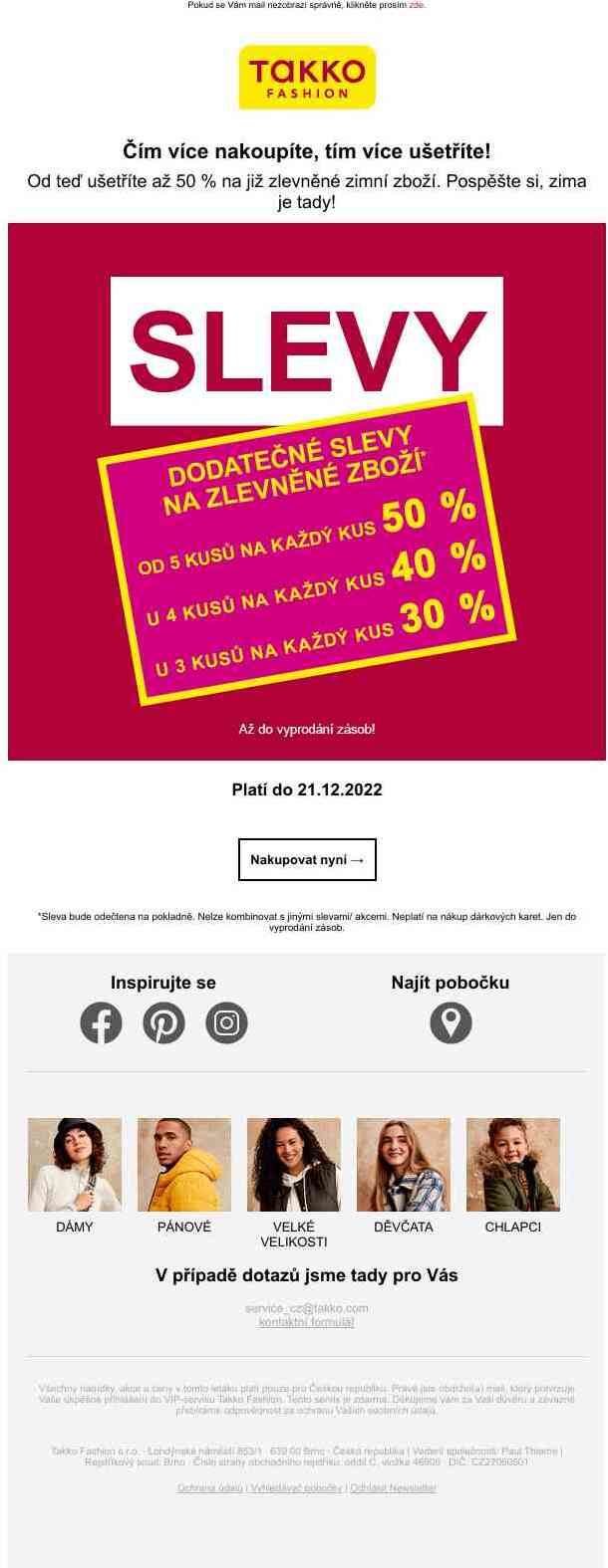 Ušetřete až 50% na zimní zboží!
