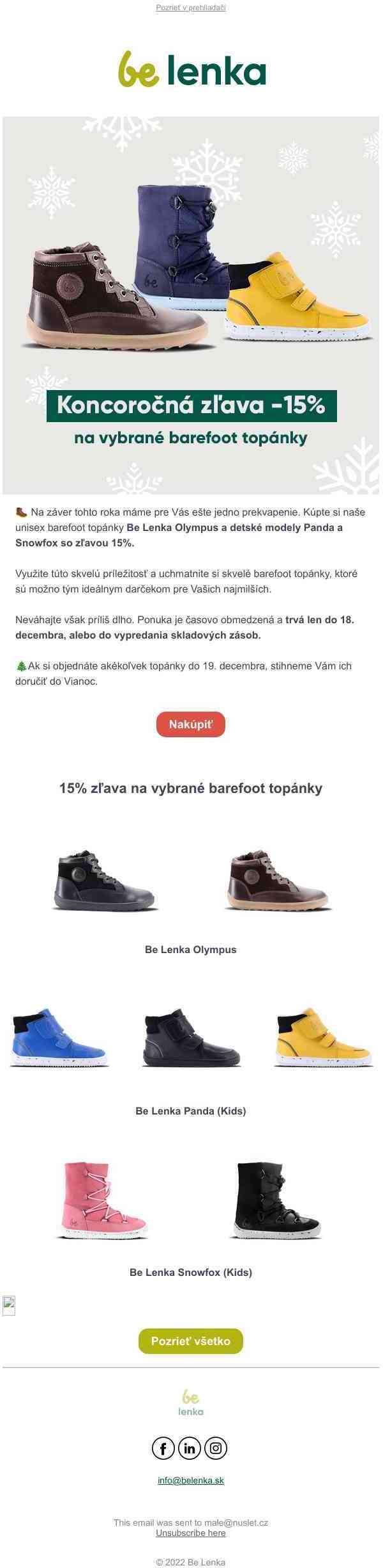 👣 Koncoročná zľava 15% na vybrané barefoot topánky