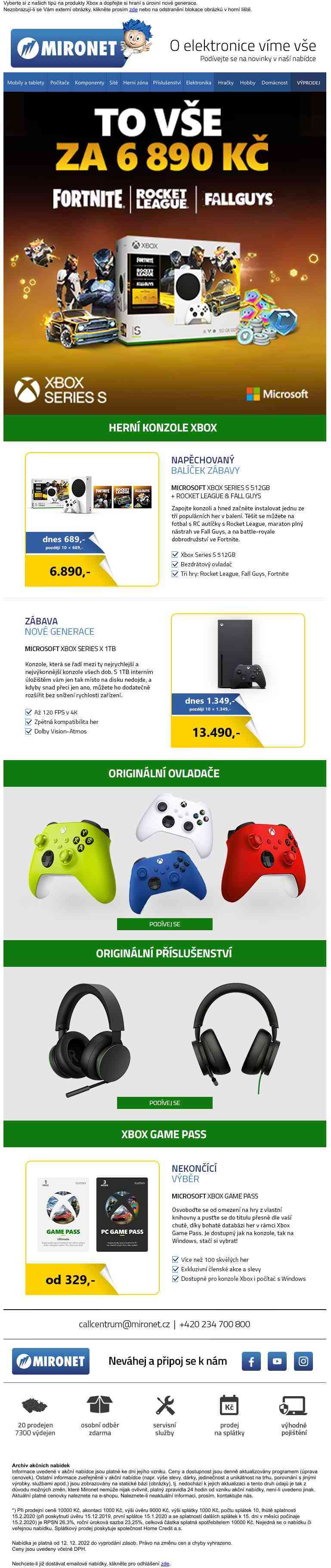 Konzole, ovladače a
 předplatné. Na Xbox máme vše