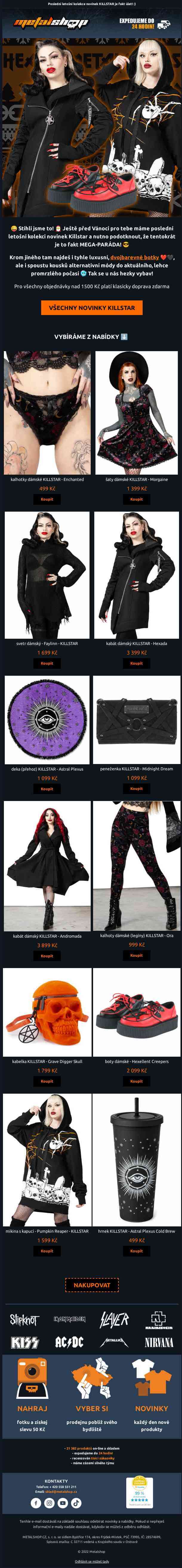 🔴 MEGAPARÁDNÍ novinky KILLSTAR 🦇