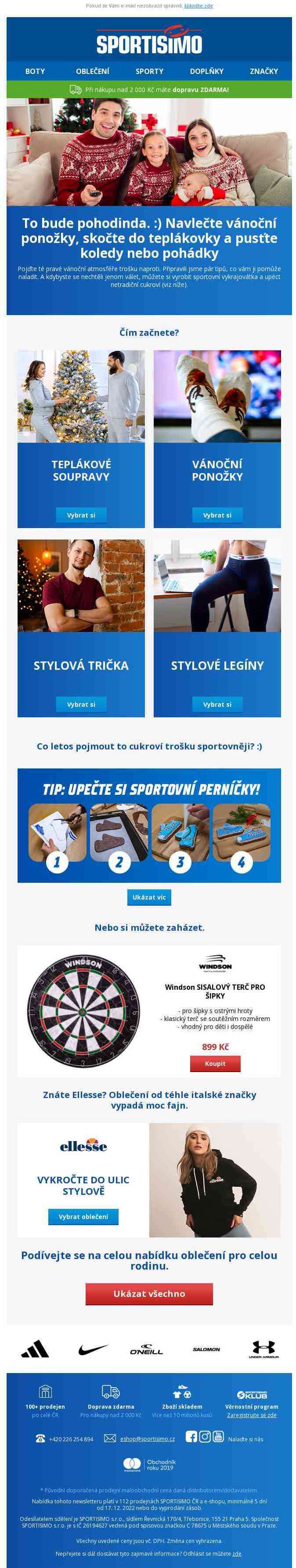 🔵 Vánoční pohoda – ponožky, teplákovky a další tipy