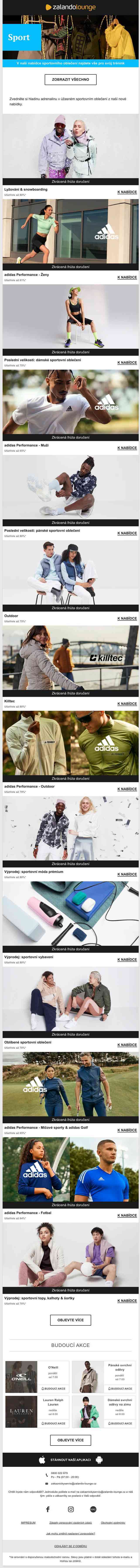 Buďte hvězda v novém sportovním oblečení