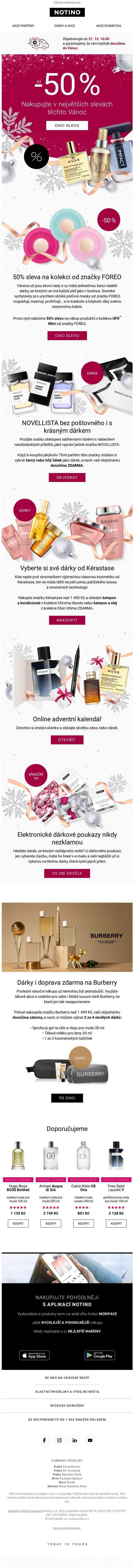 ⌛ Poslední 2 dny garance doručení vánočních dárků.