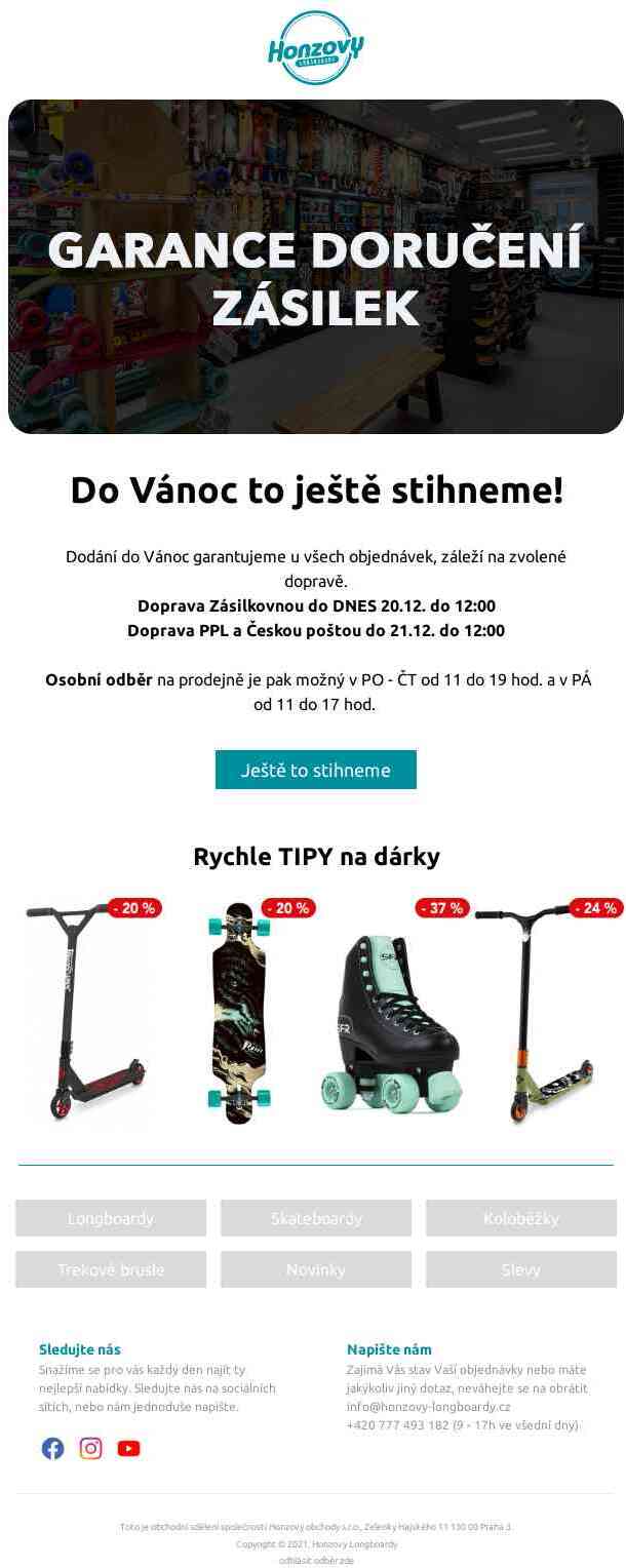 🔴 Garantujeme doručení do Vánoc